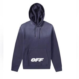 Off White Men’s Women's Unisex Size Medium Blue Wing Off Logo Hoodie Blue Ombré
